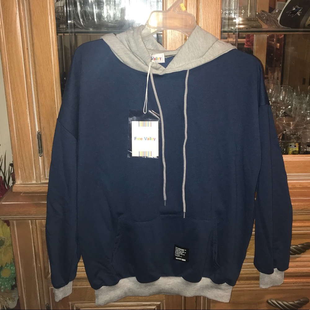 Blue and Grey Hoodie